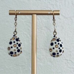 Betsey Johnson Rare Lucite and Bling Drop Earrings